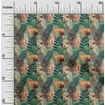 thumbnail image 2 of oneOoneCottonPoplinDarkGreenFabricTropicalLeafWithAnimalQuiltingSuppliesPrintSewingFabricByTheYard56InchWide, 2 of 4