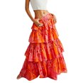 thumbnail image 1 of Txlixc Falda larga de mujer, flor / patrón de celosía Txlixc moda, 1 of 5