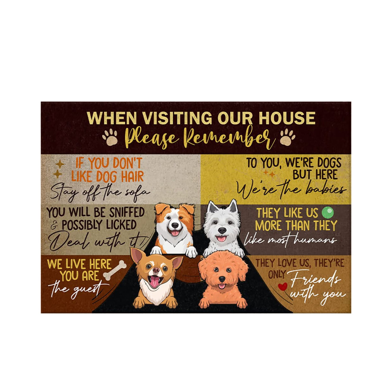 LYCAQL Indoor Door Mat Entryway Rug Traps Mud and Water，Machine