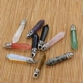 thumbnail image 6 of K-KED Wholesale 20pcs Mixed Natural Stone Hexagonal Column Pendant Necklace Jewelry, 6 of 9