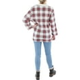 thumbnail image 2 of Tommy Hilfiger Womens Striped Collar Plaid Pullover Top, 2 of 2