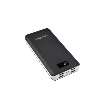 POWERNEWS 4 USB 500000mAh Power Bank LED External Backup Battery Charger F Phone(Black and
