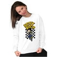 thumbnail image 4 of Betty Boop Checkerboard Biker Cartoon Women Crewneck Sweatshirt Brisco Brands S, 4 of 5