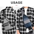 thumbnail image 5 of Bolso de hombro impermeable para hombre, bolso de mensajero USB, bolso de hombro informal para hombre, tela Oxford, 5 of 5