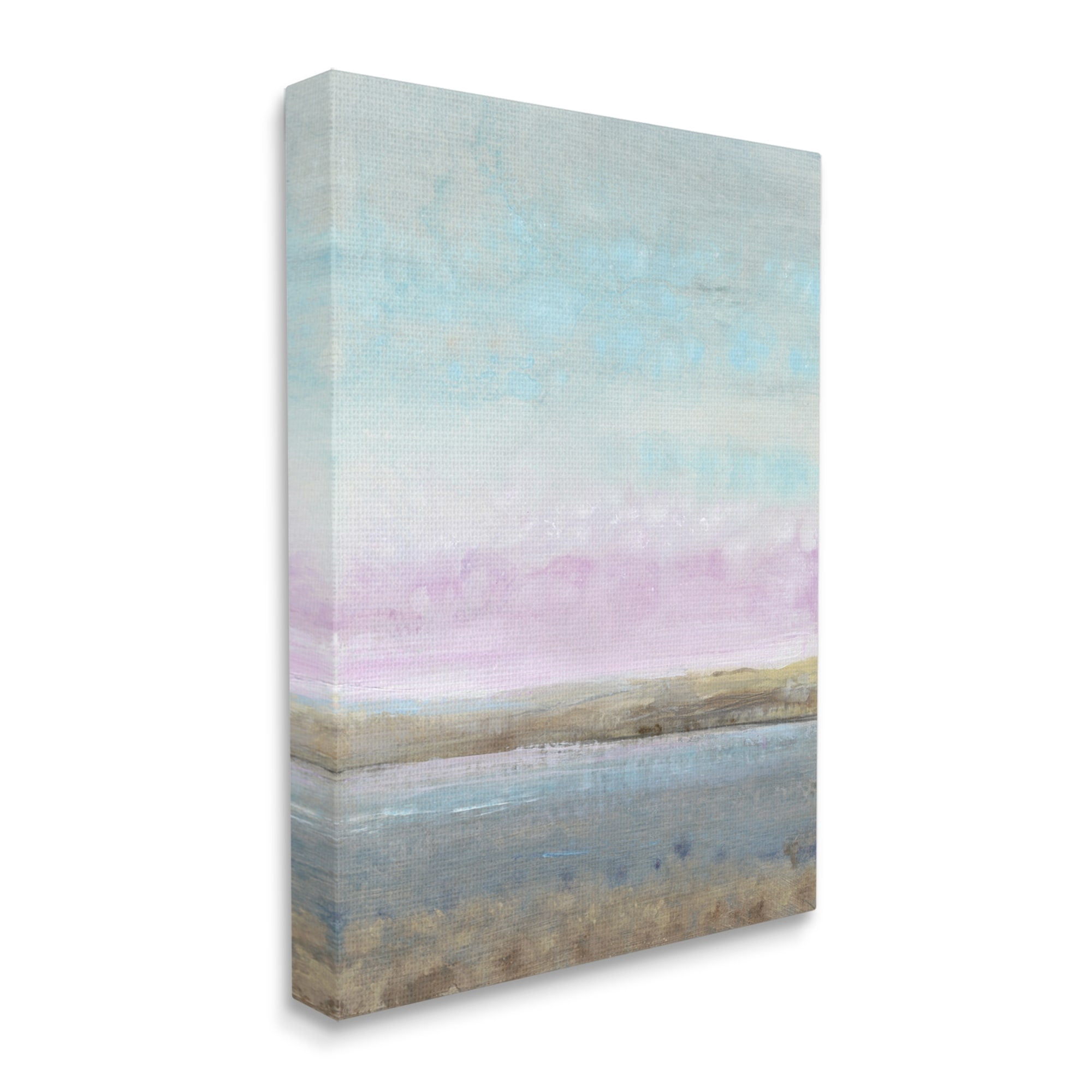 Stupell Industries Purple Sky Pond Nature Landscape Coastal Painting Gallery Wrapped Canvas Print Wall Art