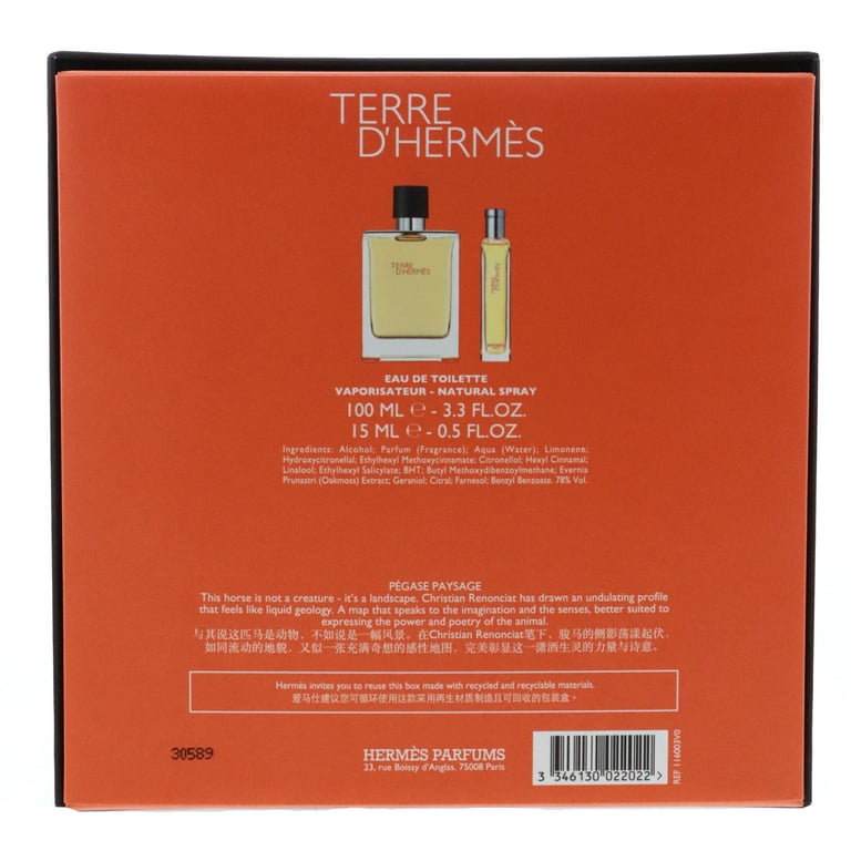 Hermes Terre D'Hermes Gift Set (EDT 3.3 oz, EDT 0.5 oz) - Walmart.com