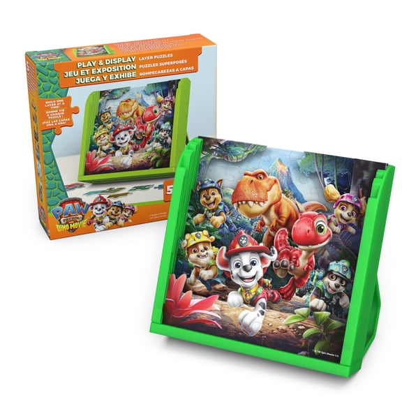 Spin Master Games, PAW Patrol: The Dino Movie Puzzle, 5-in-1 3D Puzzle, 125 Pieces, Ages 4 and up