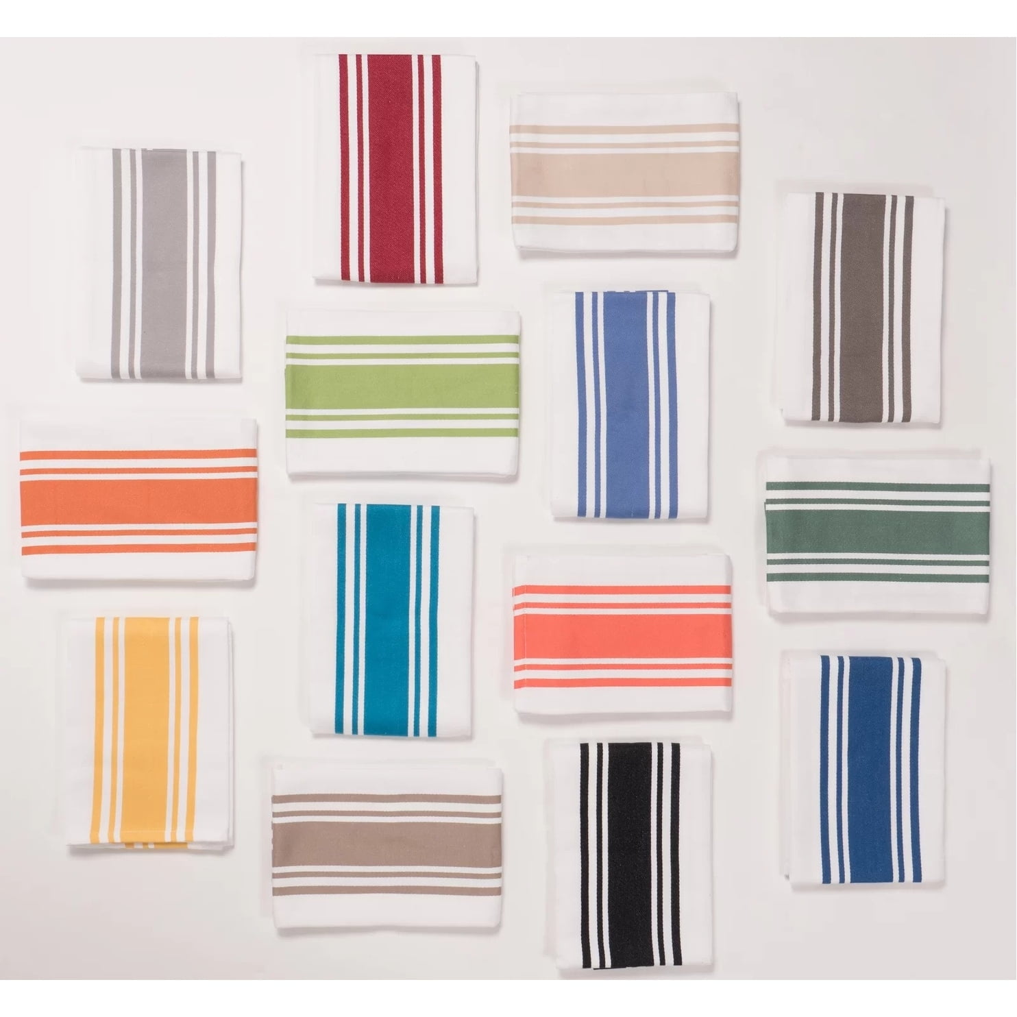 KAF Home Centerband/Basketweave/Windowpane Kitchen Towels, Set of 3, Black