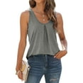 thumbnail image 6 of Spring Savings deals!Samickarr Summer Tank Tops For Women V-Neck Sleeveless Vest Shirts Pleated Front Tops, 6 of 9