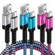 thumbnail image 1 of Cable USB tipo C de carga rápida, paquete de 3 unidades de 10 pies para Samsung S23 Ultra, 1 of 7