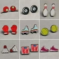 thumbnail image 2 of New Cut Wood Small Bowling Boxing Glove Roller Skate Stud Earrings Sport Jewelry, 2 of 9