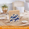thumbnail image 6 of Yayeee Napkin Holder for Table Kitchen Paper Tissue Organization, Blue Wave Pattern, 6 of 8