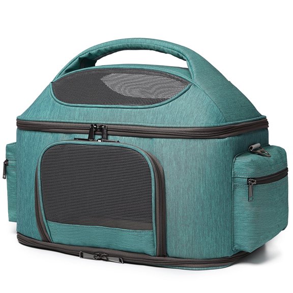 Pet Carrier for Large Fat Cats and Small Dog, Fits up to 20 pounds Car Seat Travel Carrier, Collapsible Indoor Outdoor Soft Side Carrier Bed House Airline Approved Under Seat