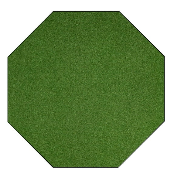 Furnish My Place Grass Rug - 3 Ft., Octagon, Green, Accent Rug for Patio, Garden, Hallway, Living Room