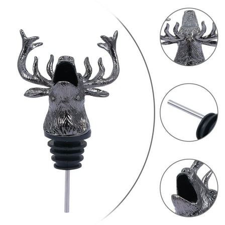 RENACLIPY Elk Bottle Pour Spout Zinc Alloy Bartender Tool for Wine Liquor Bottles Stylish and