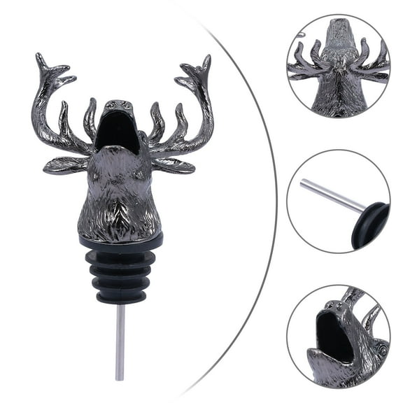 RENACLIPY Elk Bottle Pour Spout Zinc Alloy Bartender Tool for Wine Liquor Bottles Stylish and