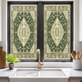 thumbnail image 2 of Vintage Ethnic Floral Window Privacy Film Retro Green Classical Bohemian Style Decorative Glass Window Film UV Blocking Static Cling Non-Adhesive Sticker Covering for Home Door 17.7 x 39.3 inches, 2 of 7