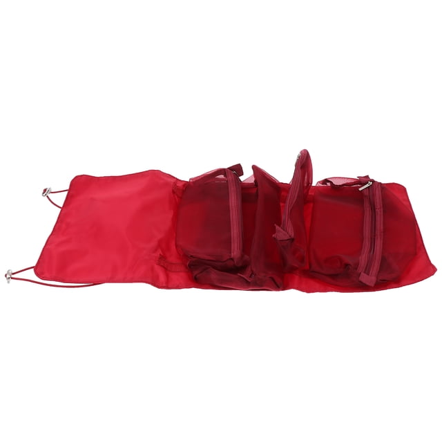 unbranded 1Ud Bolsa Cosmética Roja Para Viaje Con Compacto Y Fácil De Llevar