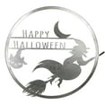thumbnail image 2 of Northlight Flying Witch Happy Halloween Wall Sign - 17" - Silver, 2 of 9