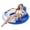 Blue&White, variant on PuppyuWil 4 Pack Pool Floats Adult, XL Minimalist Design Pool Chair Float, 52" X 38", Dopamine Colors, Drifter, Chair, Hammock 3-in-1 Inflatable Pool Toys for Pool Party, Lake, River, Sea, Outdoor