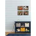 thumbnail image 2 of 4 Popular American Sports Set Basketball Baseball Football and Soccer; Four 10x8in Brown Framed Prints; Ready to hang!, 2 of 3
