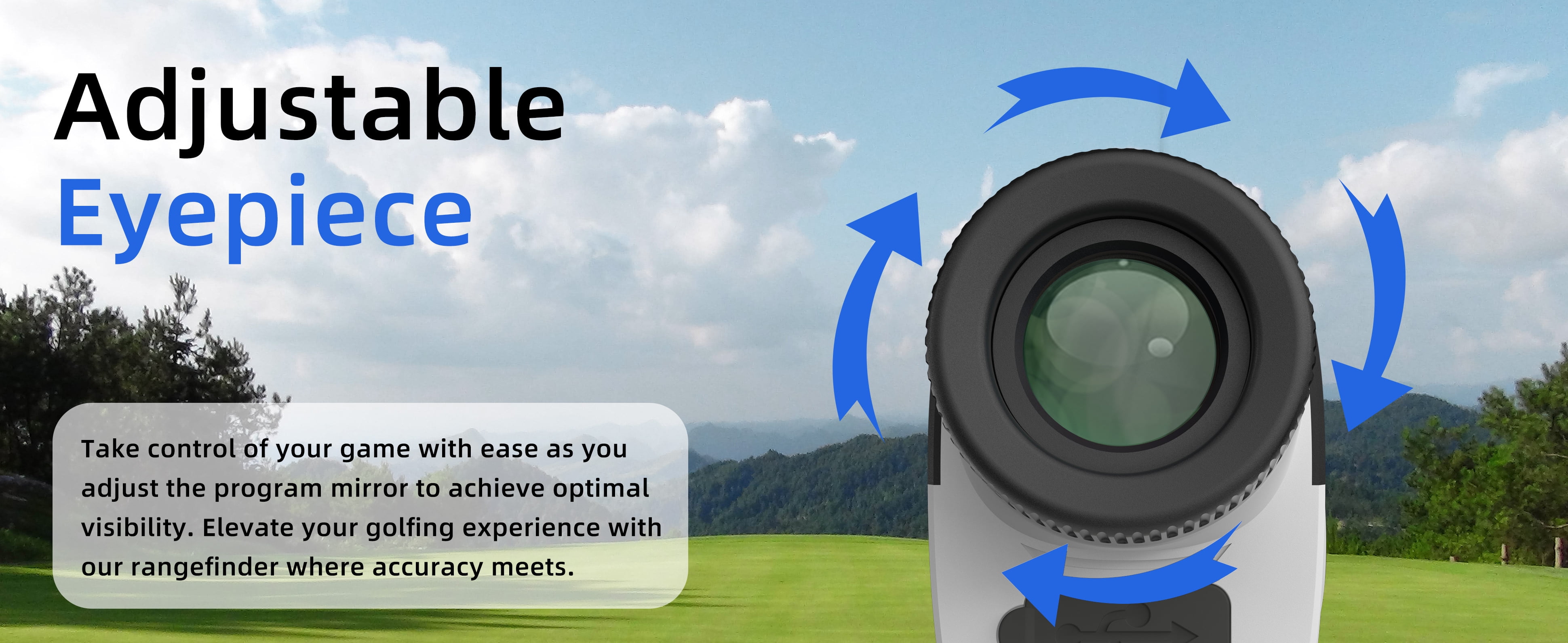 Laser Golf Rangefinder with Slope, Flag Lock Vibration, Rechargeable Range Finders with Magnet Stripe