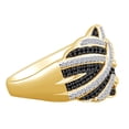 thumbnail image 2 of AFFY 1/2 Carat Round White & Black Natural Diamond Cocktail Ring In 10k Solid Yellow Gold, 2 of 3