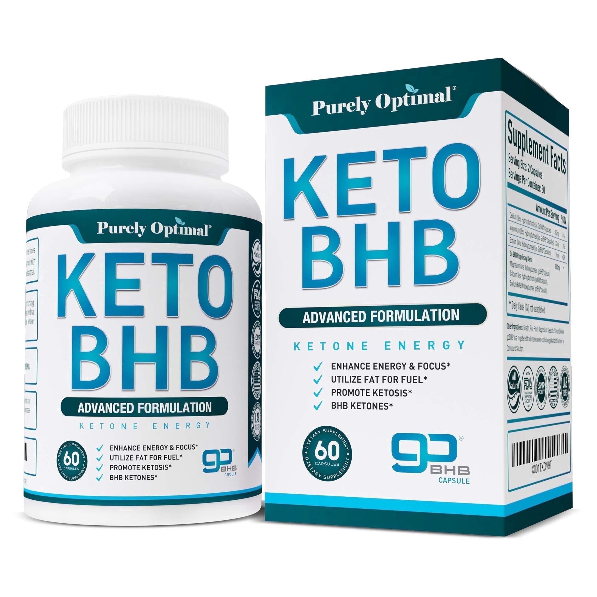 Keto Diet Pills - Utilize Fat for Energy with Ketosis - Boost Energy & Focus - BHB Ketogenic Supplements for Women and Men - 30 Day Supply