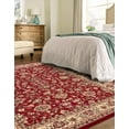 thumbnail image 6 of Unique Loom Sialk Hill Collection Area Rug - Washington (3' 3" x 5' 3" Rectangle Burgundy/Cream) Floral Traditional Perfect For Living Room Bed Room Dining Room Office, 6 of 12