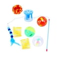 thumbnail image 4 of 15x Cat Toys Pet Feather Toy Colorful Mouse Hair Ball Small Animals Rabbits, 4 of 8