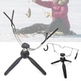thumbnail image 3 of Portable Ice fishing rod holder Tripod Ground rack fishing rod stand Fshing aid Adjustable Fishing handle support Winter, 3 of 5