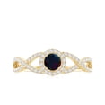 thumbnail image 5 of Rosec Jewels Natural Black Opal Engagement Ring with Diamond - Designer Ring for Women - AAA Quality - with Jewelry Box, 10K Yellow Gold, US 7.00, 5 of 10