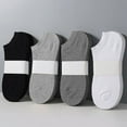 thumbnail image 5 of iMucci 5 Pairs Comfy Ankle Socks for Women and Men, Casual Solid Color Cotton Socks Pack, Breathable Low Cut Boat Socks, Size 6-9, Grey, 5 of 8