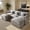 Dark Gray, variant on XIZZI 107.9" Modular Sectional Sofa with Double Ottomans, Deep Seat Cloud Couch with Chenille Fabric, Dual Thick Cushions and Solid Wood Frame for Living Room-Beige