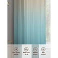 thumbnail image 6 of Teal Green Sheer Curtains 84 Inches Long 2 Panels and Brown Gradient Light Filtering Semi Sheer Window Curtains Drapes for Bedroom Living Room 52"x84"x2, 6 of 7