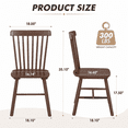 thumbnail image 2 of Fancrou Farmhouse Windsor Dining Chairs Set of 4, Spindle Back Wood Chairs for Kitchen and Living Room, Country Style Restaurant Seating, Dark Walnut, 2 of 13