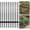 Black-6ft, variant on BouPower 15 Pack 5ft Metal U Fence Posts - No Dig Step-in Stakes, Heavy Duty for Garden Yard