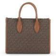 thumbnail image 5 of Michael Kors Mirella Small Top Zip Satchel Crossbody Bag in Signature Logo Canvas (Brown), 5 of 5