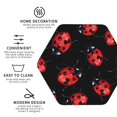 thumbnail image 3 of Fuzoiu Beautiful Red Ladybug Print Leather Coasters Set,Drink Coasters Set of 4,for Tabletop Protection, Durable PVC Coasters,Home Décor and Housewarming Gift-Hexagon, 3 of 6