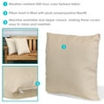 thumbnail image 3 of Sunnydaze 17" x 17" Beige Polyester Square Decorative Outdoor Throw Pillows, 2 Count, 3 of 7