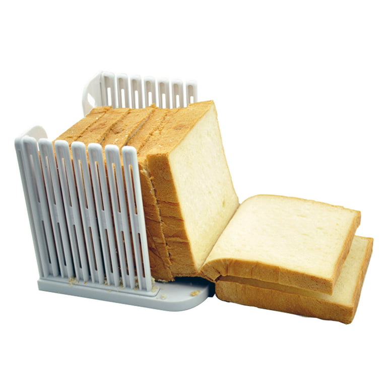 New Toast Bread Slicer Plastic Foldable Loaf Cut Rack Cutting Guide Slicing  Tool Kitchen Accessories Practical Cakes Split Tools