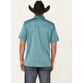 thumbnail image 4 of Rank 45 Men's 45&Reg; Jacinto Southwestern Border Striped Short Sleeve Polo Teal Large  US, 4 of 4