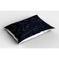 thumbnail image 2 of Ambesonne Constellation Pillow Sham 2 Pack, Stars Sky Map, 26"x20", Dark Blue Yellow White, 2 of 3
