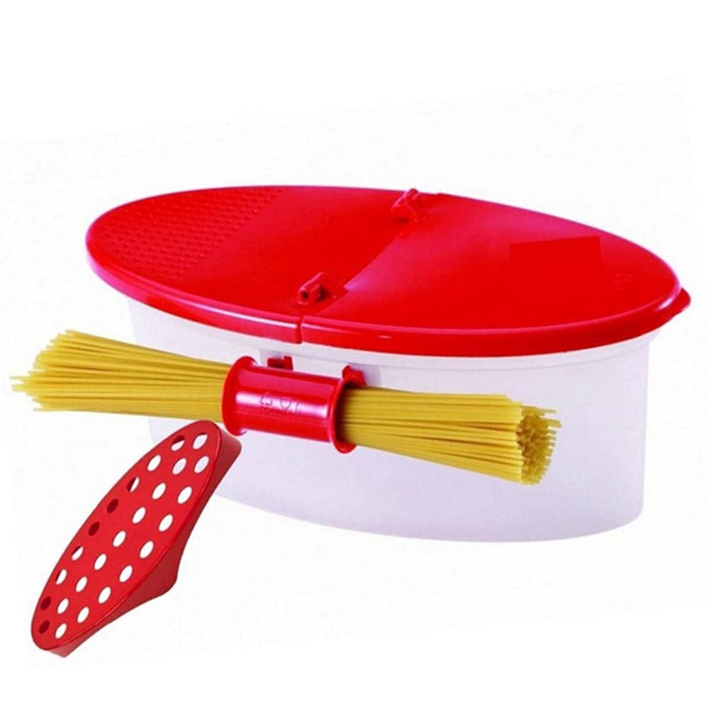 Microwave Pasta Cooker with Strainer, Food Grade Heat Resistant Pasta ...