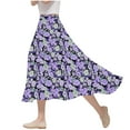 thumbnail image 2 of Viikei Womens Skirts Clearance Summer Maxi Skirt,Women's Casual Flowers Printed A-line Elastic Waist Skirt Blue XXL, 2 of 6