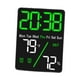 thumbnail image 2 of Reloj despertador digital de escritorio con enchufe, función de repetición de alarma, fecha y temperatura, 12/24 h Luz de fondo verde, 2 of 7
