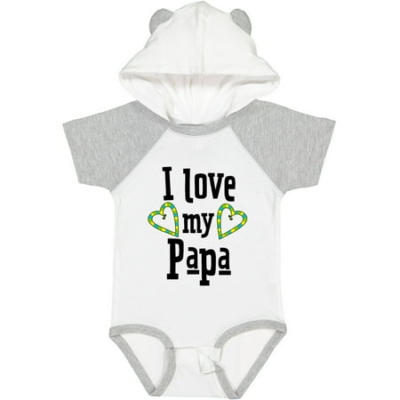 

Inktastic I Love My Papa- Hearts Gift Baby Boy or Baby Girl Bodysuit