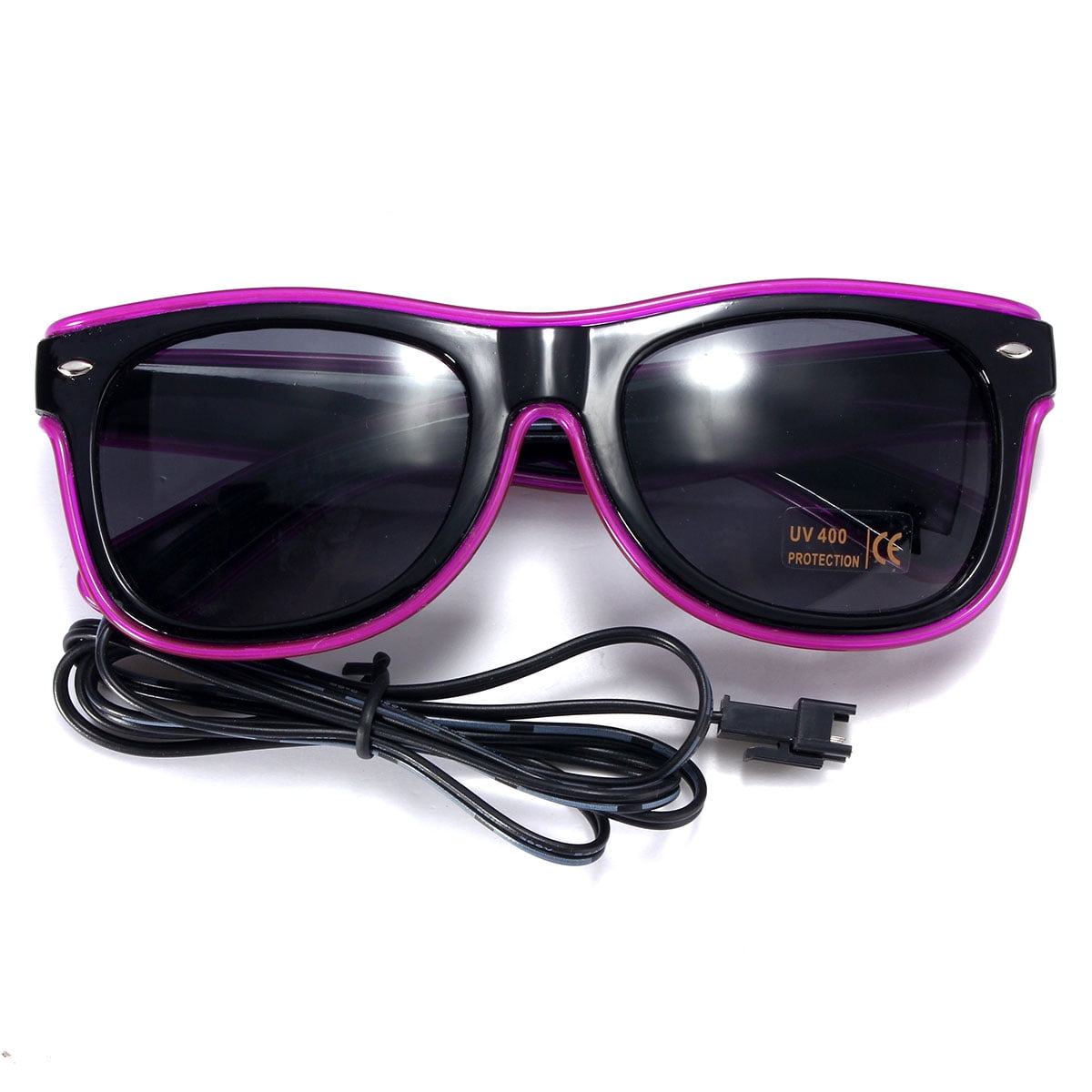 HALLOLURE Light up LED Sun Glasses Wire Fashion Neon Luminous Club