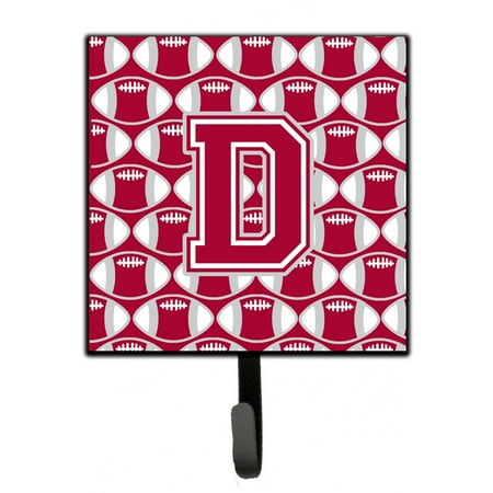 

Carolines Treasures CJ1065-DSH4 Letter D Football Crimson grey and white Leash or Key Holder 7Hx4.25W multicolor