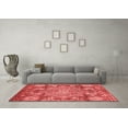 thumbnail image 3 of Ahgly Company Machine Washable Indoor Rectangle Abstract Red Modern Area Rugs, 8' x 12', 3 of 4